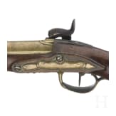 A pair of percussion travel pistols in a case, Brunon in Caen, circa 1780