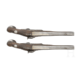 A pair of silver mounted percussion pistols, Antoine Gillier in St. &Eacute;tienne, circa 1790