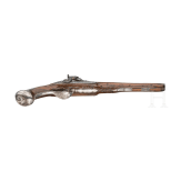 A pair of silver mounted percussion pistols, Antoine Gillier in St. &Eacute;tienne, circa 1790