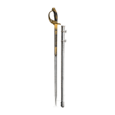 Prunkvoller preu&szlig;ischer Damast-Geschenkdegen M 1889 f&uuml;r Offiziere, datiert 1890