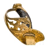 Prunkvoller preu&szlig;ischer Damast-Geschenkdegen M 1889 f&uuml;r Offiziere, datiert 1890