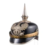 Helm f&uuml;r Offiziere der Pioniere, mit Tarnbezug, um 1910