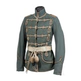 Feldgraue Attila, Sch&auml;rpe, M&uuml;tzenzubeh&ouml;r etc. eines Leutnants im K&ouml;niglich-S&auml;chsischen 2. Husaren-Regiment Nr. 19