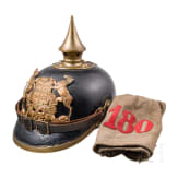 Helm M 1896 f&uuml;r Mannschaften der Infanterie mit &Uuml;berzug