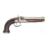 A French converted percussion pistol, circa 1820