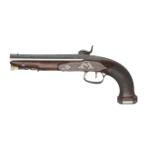 A French converted percussion pistol, circa 1820