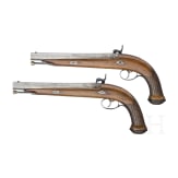 Ein Paar Perkussionspistolen, Frankreich, um 1840