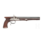 A percussion target pistol in the style of around 1850, circa 2000