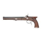 A percussion target pistol in the style of around 1850, circa 2000