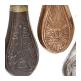 Four French primer flasks, circa 1830