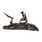 A German Flintlock with brass fittings, 18th century