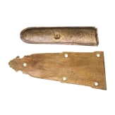 Two German brass rifle fittings, first half of the 18th century