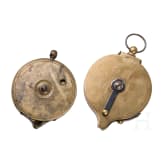 Two percussion cap dispensers, circa 1850/60