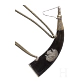 A Saxon powder flask, 19th century