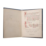 Otto F&uuml;rst von Bismarck (1815 - 1898) - an honorary membership certificate of the Potsdam coppersmith guild on occasion of his 80th birthday in 1895
