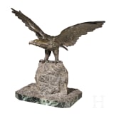A large eagle on stone pedestal