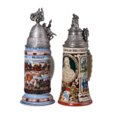 Two reservist mugs, Bavaria/Baden, 1903 and 1912