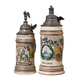 Two reservist mugs, navy and railway, circa 1900 - 1907