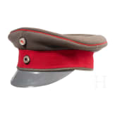 A field-grey visor cap for officers of the Prussian army