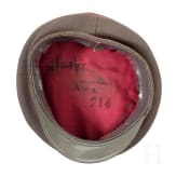 A field-grey visor cap for officers of the Prussian army