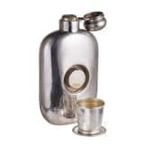 Manfred Freiherr von Richthofen &ndash; a silver pocket flask with concealed telescopic schnapps tumbler, circa 1910/15