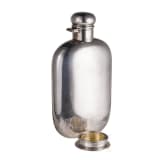 Manfred Freiherr von Richthofen &ndash; a silver pocket flask with concealed telescopic schnapps tumbler, circa 1910/15