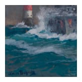 Hans Bohrdt (1857 - 1945), "Warships 'Schlesien', 'Schleswig-Holstein' and 'Hessen' offshore"