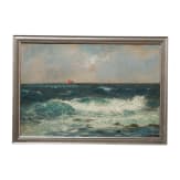 Hans Bohrdt (1857 - 1945) - K&uuml;ste bei Kullen mit Segelschiff, um 1900/10
