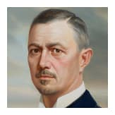 Portraitgem&auml;lde des Fregattenkapit&auml;ns und F&uuml;hrers der Marine-Luftschiffe Peter Strasser