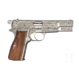 An FN Mod. High-Power Deluxe, stainless, engraved, in box