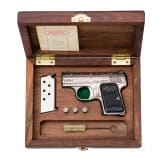 An FN Mod. Baby, nickel-plated, engraving, ca. 1932, in case