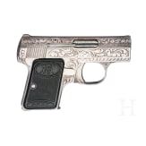 An FN Mod. Baby, nickel-plated, engraving, ca. 1932, in case