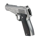 A Korriphila HSP 701 "Odin's Eye" - the world's first all-damascus-steel pistol ever!