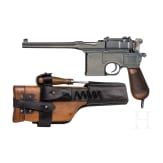 A Mauser C96 "Wartime Commercial", with matching shoulder stock and leather harness