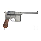 A Mauser C96 "Wartime Commercial" with shoulder stock