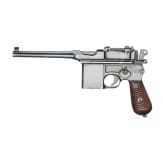 A Mauser Mod. C96 1932 ("Mod. 712"), with shoulder stock and leather harness