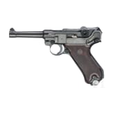 A Mauser Luger, code "byf", then GDR police