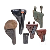 A mixed lot of five holsters from various countries
