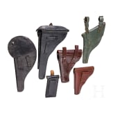 A mixed lot of five holsters from various countries