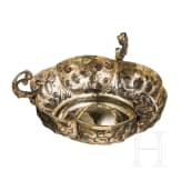 A German silver-gilt salt cellar, Aachen, 17th/18th century