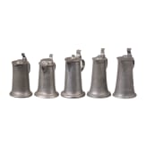 A group of 10 German and Swiss pewter jugs, ca. 1780 - 1830