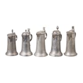 A group of 10 German and Swiss pewter jugs, ca. 1780 - 1830