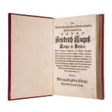 Erstausgabe von &bdquo;Er&ouml;ffnete J&auml;ger-Practica, oder der wohlge&uuml;bte und erfahrne J&auml;ger", Heinrich Wilhelm D&ouml;bel, Leipzig, Johann Samuel Heinsius, 1746