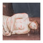 Zwei kleinformatige Andachtsbilder (Passionsdarstellungen) auf Papier, Anonym, wohl um 1720