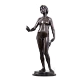 "Weiblicher Akt mit Bl&uuml;ten", Fritz Christ (Bamberg 1866 &ndash; 1906 M&uuml;nchen), um 1900