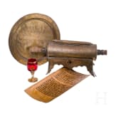 Konvolut von vier Judaica-Objekten, sp&auml;tes 19. / fr&uuml;hes 20. Jhdt.