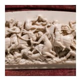 Elfenbeinrelief mit Schlachtenszene, deutsch, wahrscheinlich 17. Jhdt.