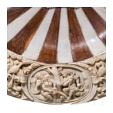Prunkvoller Schauteller aus Horn und Elfenbein, Erbach, Otto Glenz, Ende 19. Jhdt.