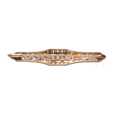 A 14ct gold and platinum brooch set with diamonds (ca. 1.19ct)