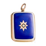 An 8ct gold and guilloch&eacute; enamel medaillon, probably France, circa 1910